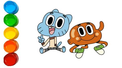 How to draw Gumball family